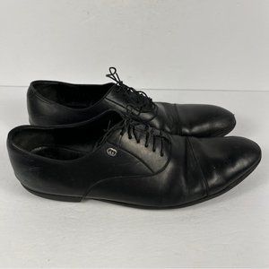 Gucci Lace Up Men's Shoes Black Leather Oxford 12